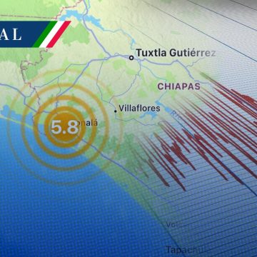 Sismo magnitud 5.8 se registró durante la madrugada en Chiapas