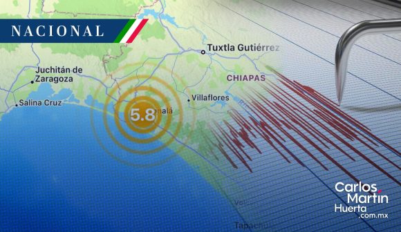 Sismo Chiapas Sismo magnitud 5.8 se registró durante la madrugada en Chiapas