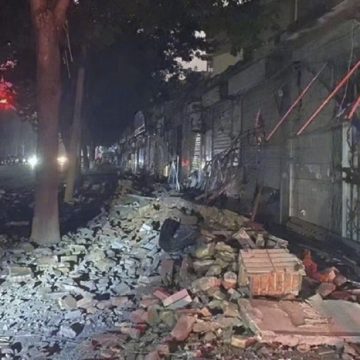 Sismo en China deja heridos y colapso de edificios