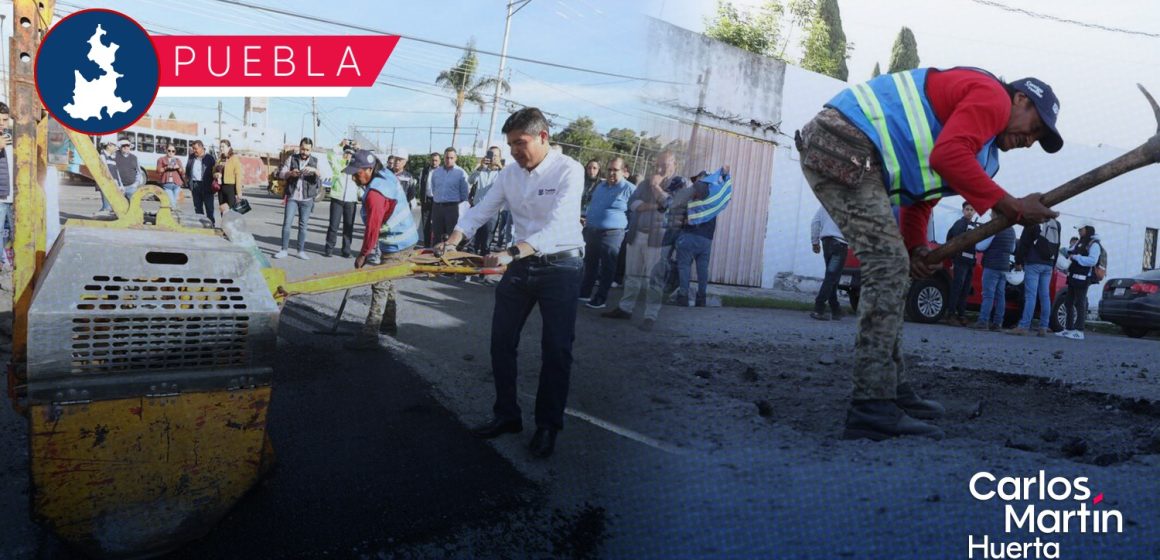 ¡No más baches! Inician nueva etapa de bacheo en Puebla; serán más de 50 mil