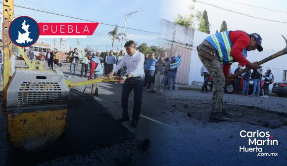 ¡No más baches! Inician nueva etapa de bacheo en Puebla; serán más de 50 mil