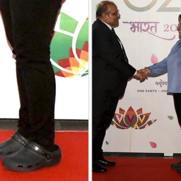 Raquel Buenrostro llega en “crocs” a Nueva Delhi para el G20