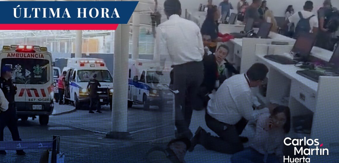 (VIDEO) Balacera en el AICM deja un policía herido y un detenido
