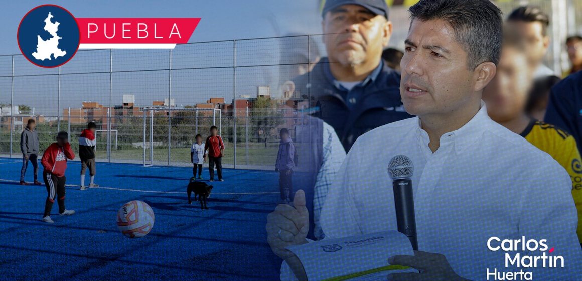 Inaugura Eduardo Rivera cancha en San Jorge