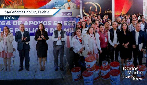 Entregan apoyos en especie a escuelas públicas en San Andrés Cholula