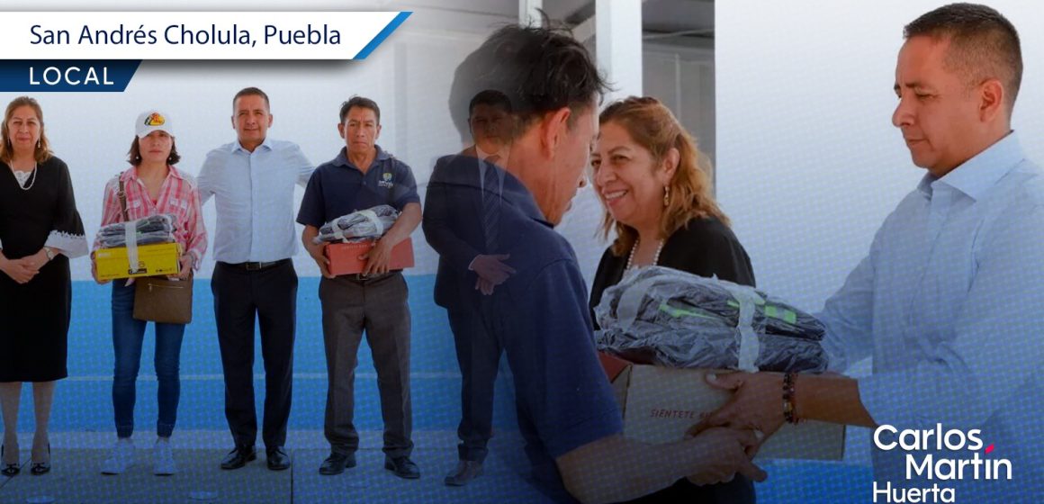 Entregan uniformes a Personal de la Secretaría de Servicios Públicos en San Andrés Cholula