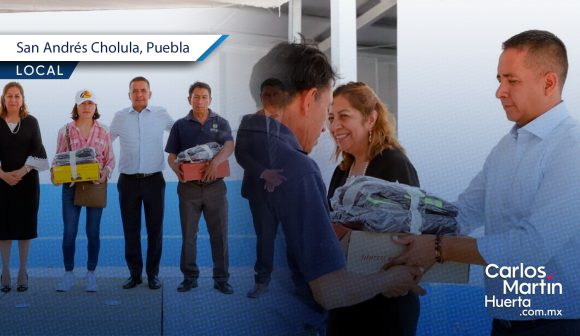 Entregan uniformes a Personal de la Secretaría de Servicios Públicos en San Andrés Cholula