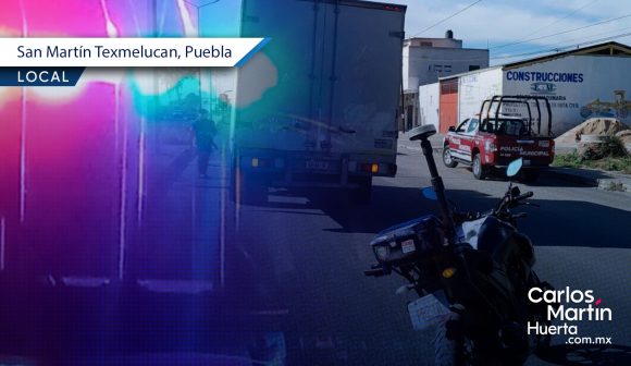 Frustran robo a transporte en Texmelucan