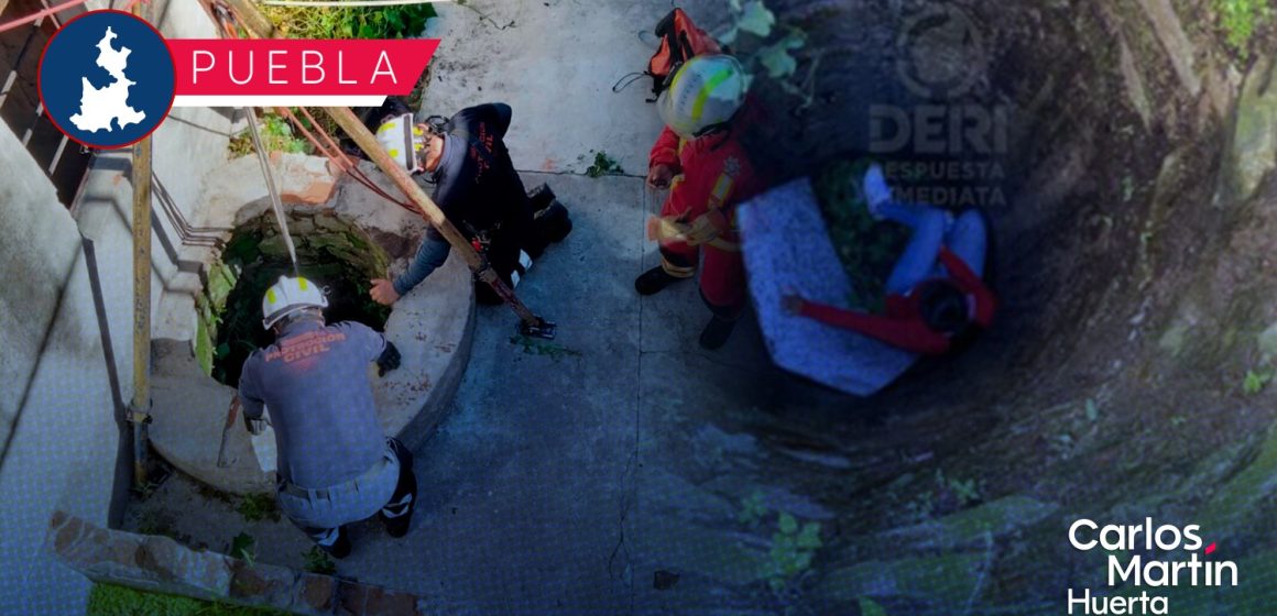 Mujer cae a un pozo de 10 metros de profundidad en San Baltazar Campeche
