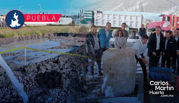 Colocan primera piedra para desarrollo inmobiliario en San Bartolo Coatepec