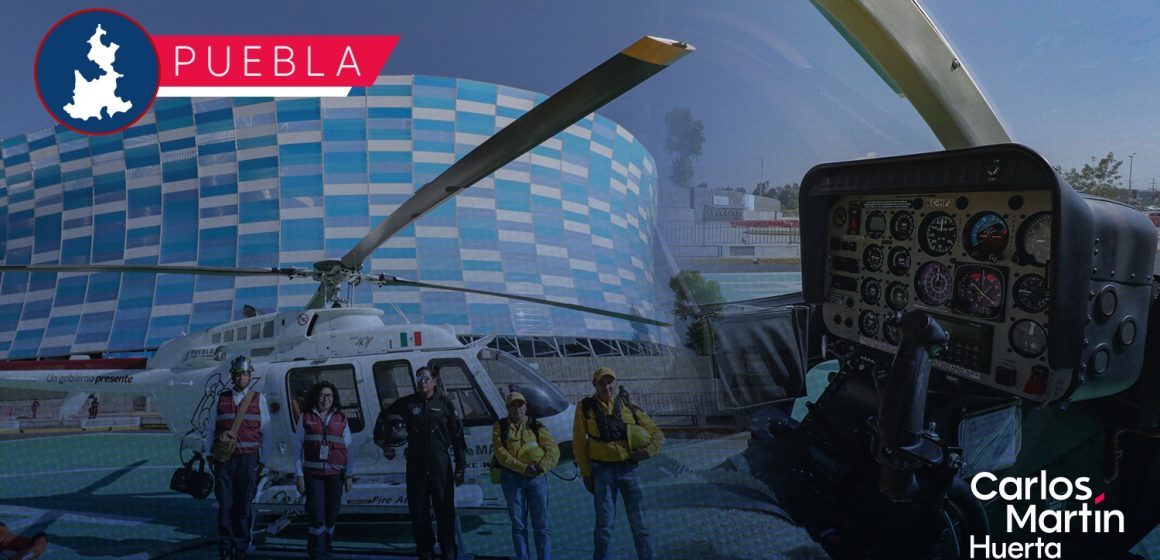 Reactivan helicópteros del Gobierno de Puebla; volarán para temas de seguridad, salud e incendios