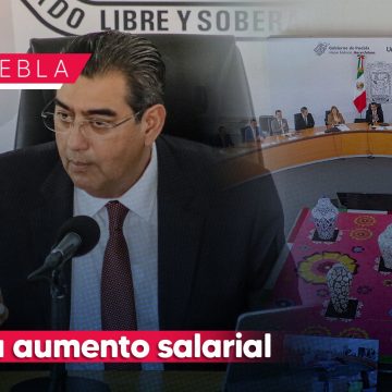Sergio Salomón anuncia aumento salarial del 6% y 20.4% a trabajadores de los tres poderes
