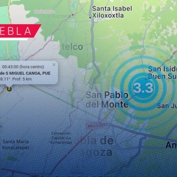 Sismo 3.3 se registró en San Miguel Canoa