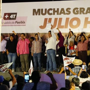 Julio Huerta reúne más de 25 mil simpatizantes de la región de Ajalpan