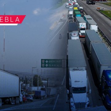 Autopista México-Puebla con cierre de carriles por obras