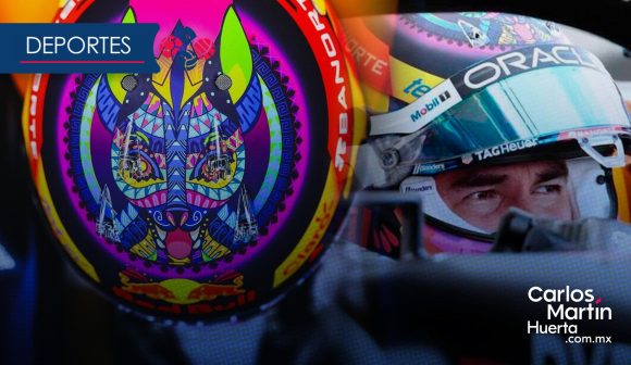 Casco Checo Pérez Subastan casco de Checo Pérez en 1.7 mdp; serán donados para Guerrero