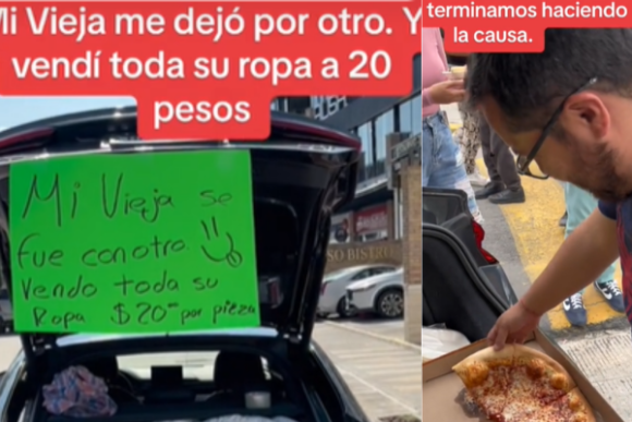 Vende ropa de su pareja por 20 pesos; con el dinero compra pizzas y las  reparte entre las personas que esperan afuera de un hospital