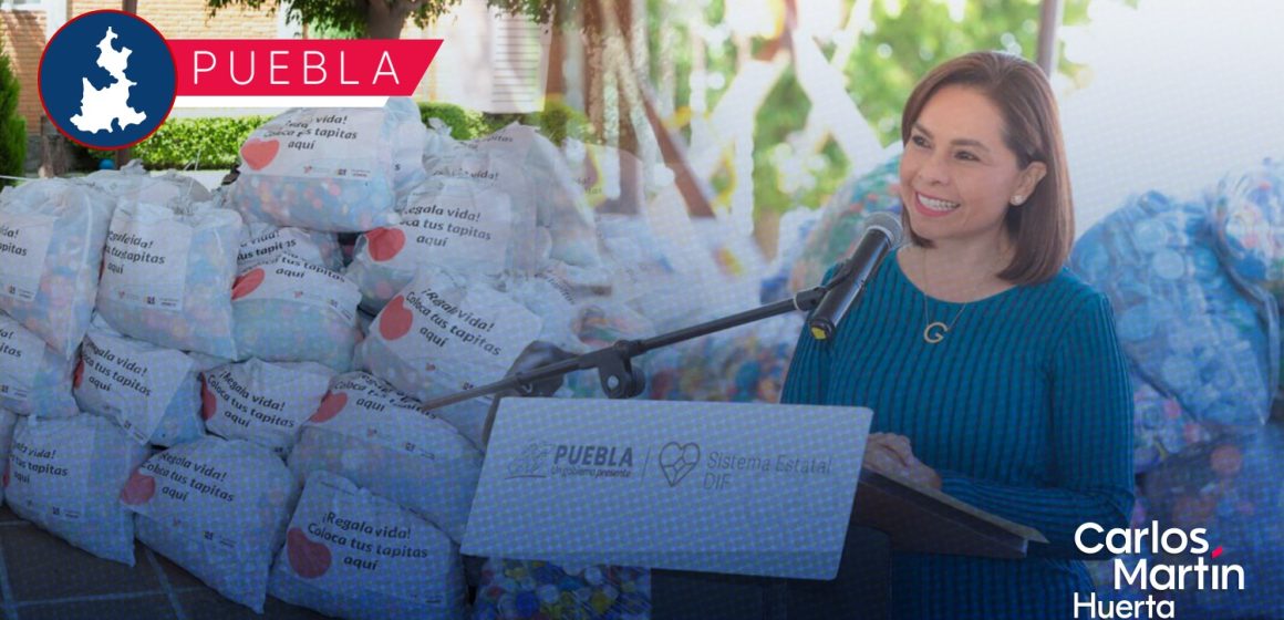 Encabeza Gaby Bonilla entrega de más de cinco toneladas de tapitas para niños con cáncer
