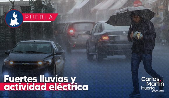 Lluvias fuertes se pronostican para Puebla