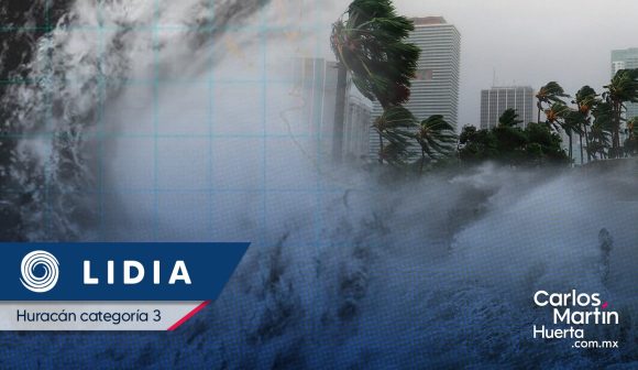 ‘Lidia’ ya es huracán categoría 3 a horas de tocar tierra
