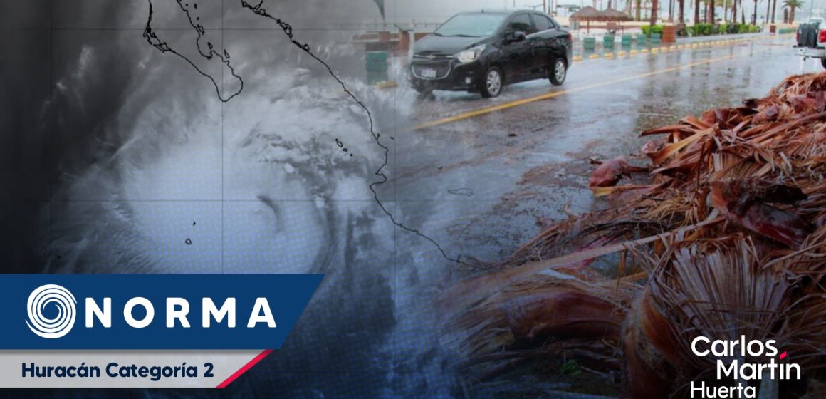 Huracán Norma se degrada a categoría 2; se acerca a BCS y Jalisco  
