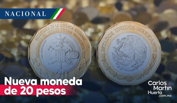 Hay nueva moneda de 20  pesos por Bicentenario del Heroico Colegio Militar