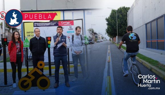 Puebla capital tiene 15 kilómetros nuevos de infraestructura ciclista    