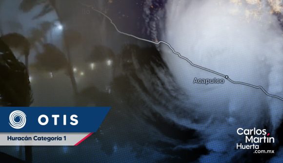 Otis - categoría 1 Otis se degradó a huracán categoría 1 en tierra sobre Guerrero