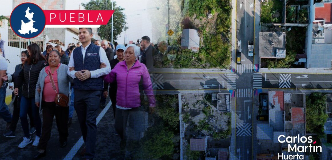 Rehabilitan las calles en San Francisco Totimehuacán; inversión de 11.9 mdp