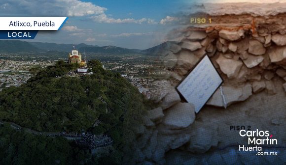 INAH confirma existencia de templo prehispánico en el cerro de San Miguel, en Atlixco