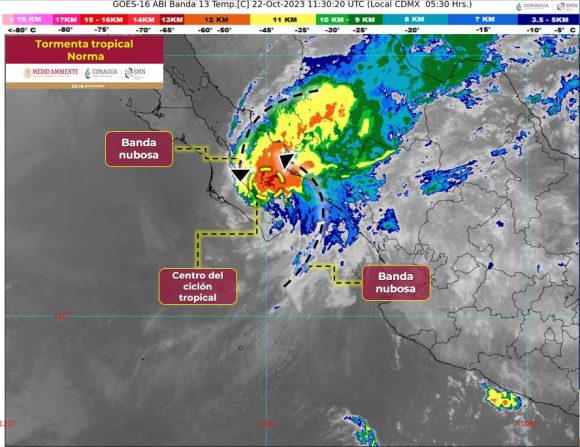 Tormenta tropical Norma impactará la costa de Sinaloa  