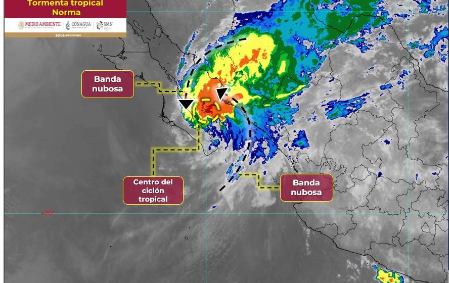 Tormenta tropical Norma impactará la costa de Sinaloa  