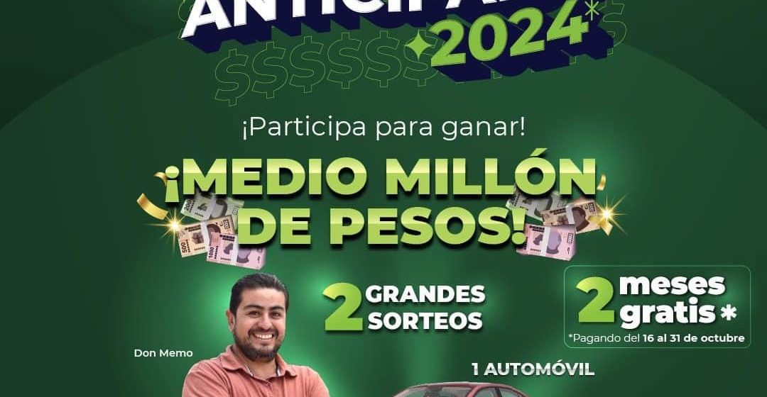 Con 2 meses gratis de servicio para uso doméstico,Inicia el “Pago Anual Anticipado 2024”