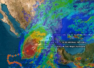 Huracán Lidia toca tierra como categoría 4 en Tomatlán, Jalisco; AMLO llama a buscar refugio