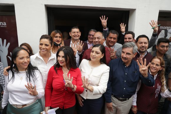 Morena se reúne con aspirantes a la candidatura para la gubernatura; presenta resultados de encuestas de reconocimiento