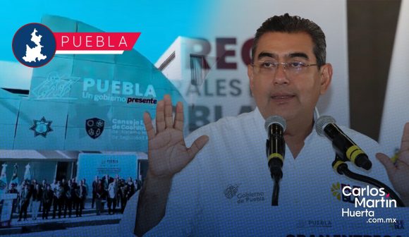 Céspedes Peregrina entrega rehabilitación de Arco de Seguridad en Huejotzingo