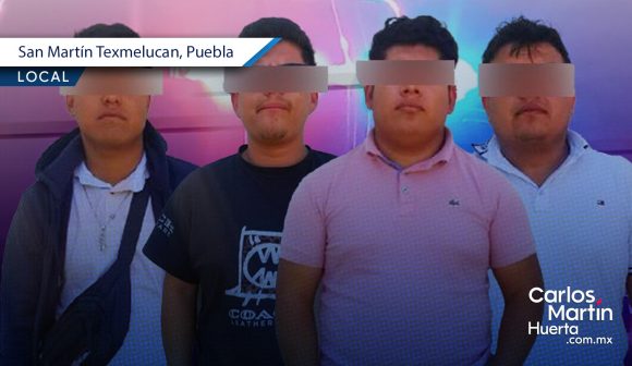 En Texmelucan, Policía Estatal detiene a cuatro presuntos traficantes de personas