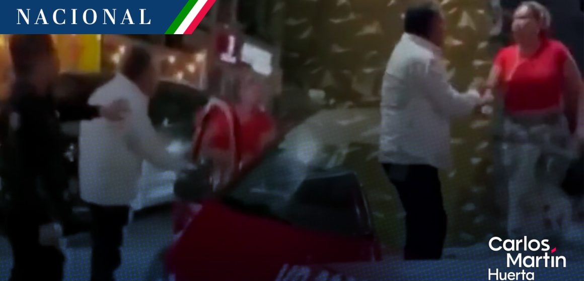 (VIDEO) Captan a exdiputado Osiel Castro discutiendo con su esposa afuera de club nocturno