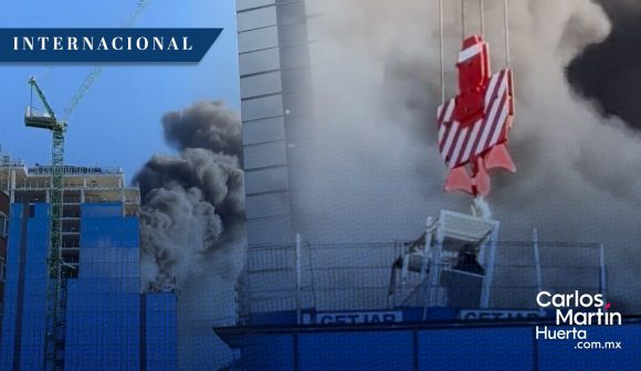 (VIDEO) Realizan dramático rescate de hombre en incendio de edificio en Reino Unido