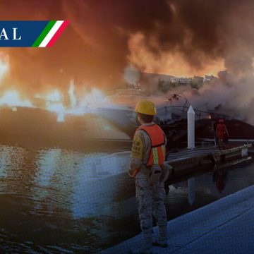 Se incendian embarcaciones en Marina Palmira de La Paz