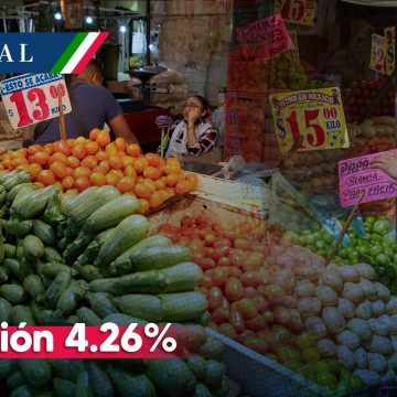 Inflación en México se ubicó en 4.26% en octubre