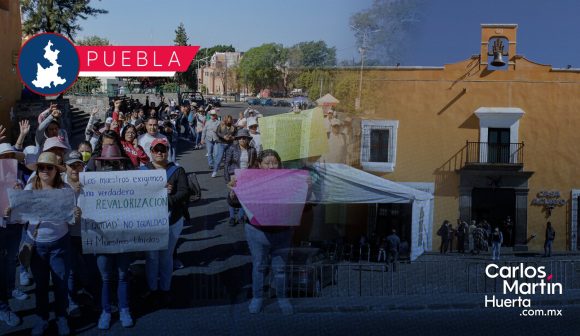 Maestros bloquean el bulevar 5 de Mayo; exigen el pago retroactivo