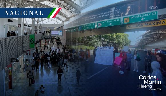 Pacientes con cáncer bloquea acceso a la Terminal 1 del AICM