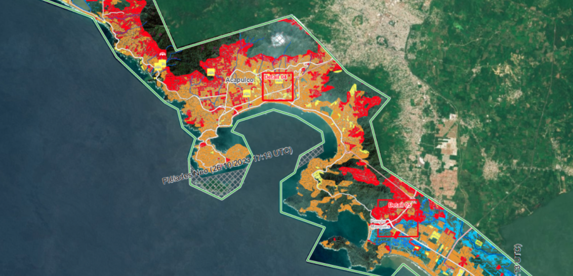 Mapa de daños en Acapulco