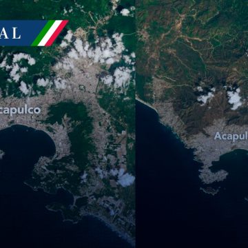 NASA revela imágenes del antes y después de Otis en Acapulco