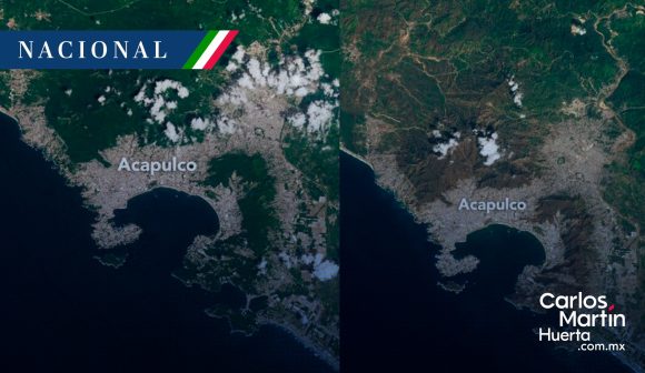 NASA revela imágenes del antes y después de Otis en Acapulco