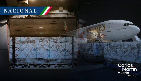 Llegan a México 600 mil vacunas Sputnik V contra COVID-19