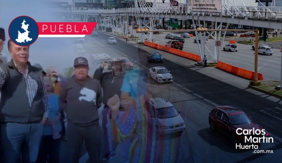 Vecinos se manifiestan en contra del cierre de las vueltas a la izquierda en Vía Atlixcáyotl