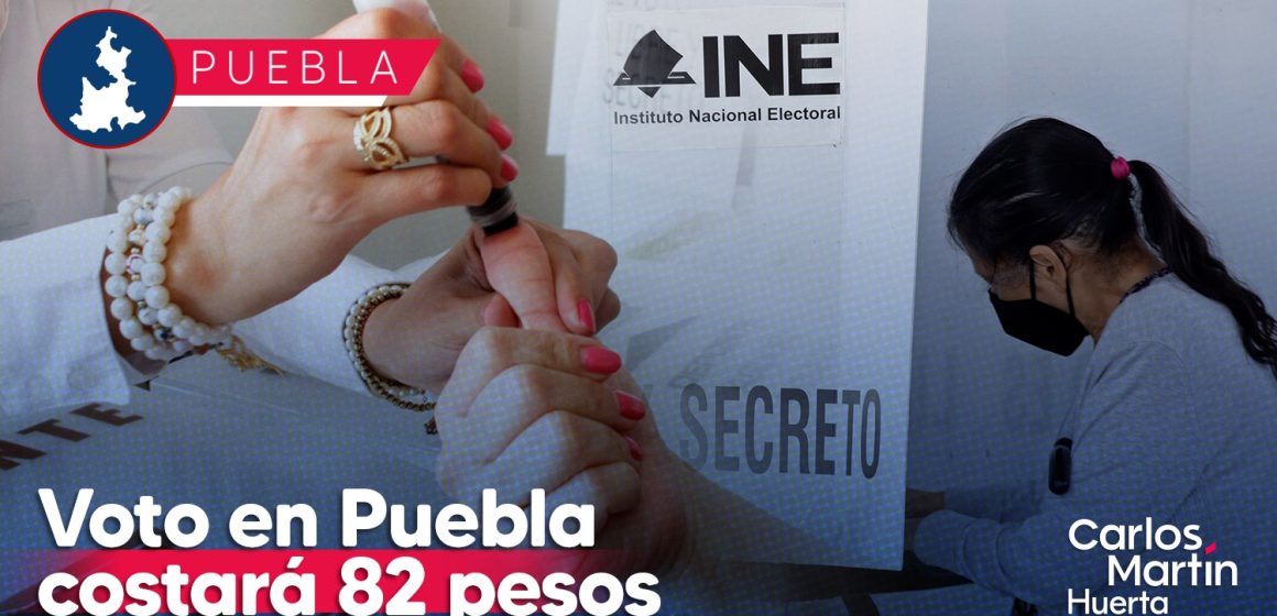 Voto en Puebla costará 82 pesos en elecciones del 2024