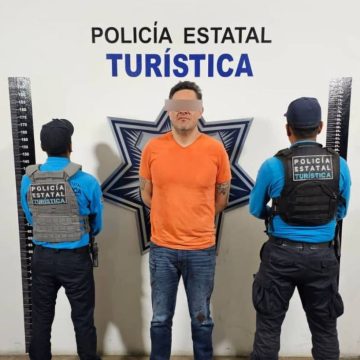 La Policía Estatal Turística detuvo a Hugo N., de 39 años, por el delito de lesiones